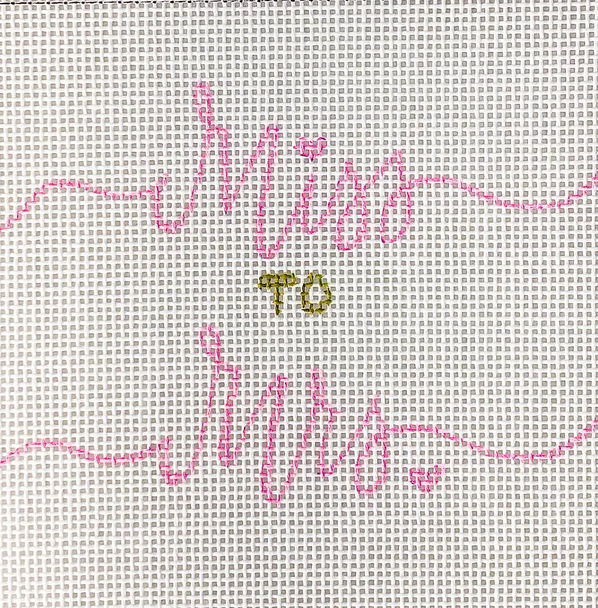 Marital Bliss MB9 Miss to Mrs 4 x 4 18 Mesh Oasis Needlepoint