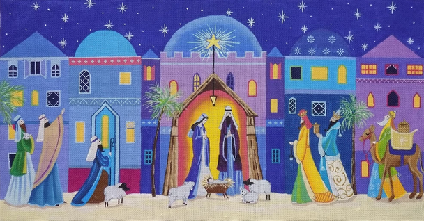 SS-01 Bethlehem and Manger 20" x 12" 18 Mesh Love You More