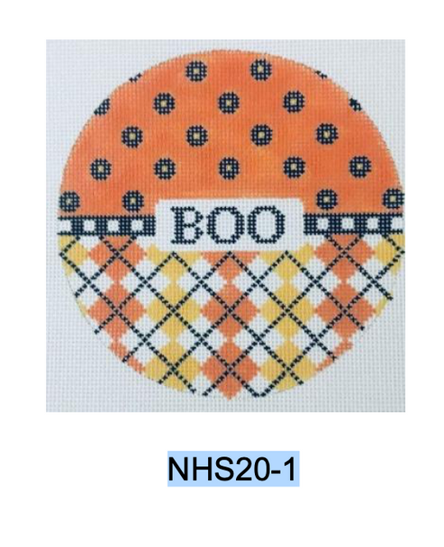 Halloween Series:   NHS20-1 BOO 4.75 ” Round 18 Mesh Kangaroo Paw Designs