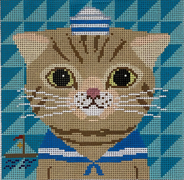 BP-92 Sailor Cat 71⁄2x71⁄2 18 Mesh BP Designs