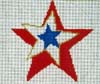 CB-45 Star Ornament 4" Round  18 Mesh CHRISTINE SAUNDERS