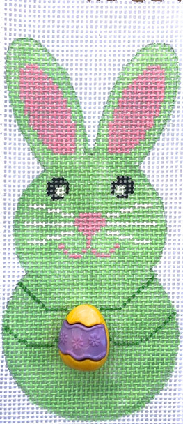 HB-337 Bunny Smiles - Green 2 1⁄4 x 4 3⁄4 18 Mesh Hummingbird Designs
