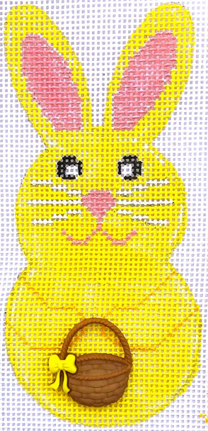 HB-334 Bunny Smiles - Yellow 2 1⁄4 x 4 3⁄4 18 Mesh Hummingbird Designs