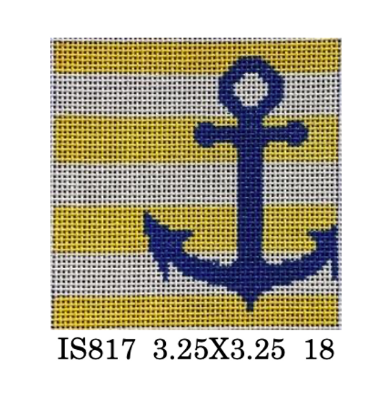 IS817Y Anchor Stencil/Yellow Insert 3x3 18 mesh Two Sisters Designs