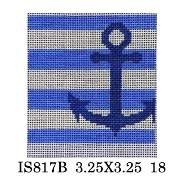 IS817B Anchor Stencil/Blue Insert 3x3 18 mesh Two Sisters Designs