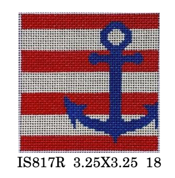 IS817R Anchor Stencil/Red Insert 3x3 18 mesh Two Sisters Designs
