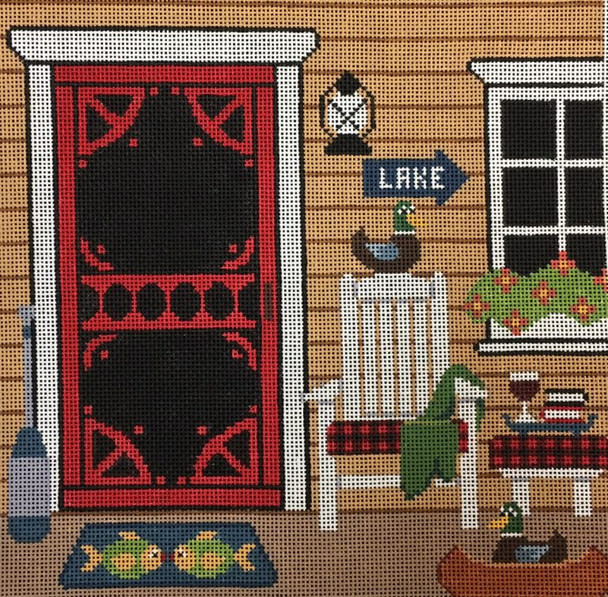 AL0167 LAKE HOUSE DOORWAY 81⁄2 x 81⁄2 ANNIE LANE DESIGNS 18 Mesh