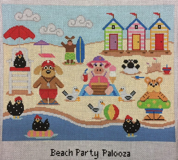 AL0181 BEACH PARTY PALOOZA 8 x 10 ANNIE LANE DESIGNS 18 Mesh With Stitch Guide