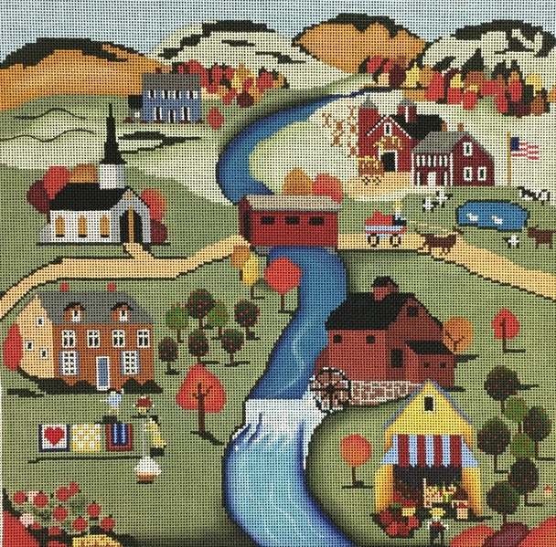 JP306A AUTUMN IN NEW ENGLAND 13M 15" x 15′′ Mesh Julie Paukert Designs