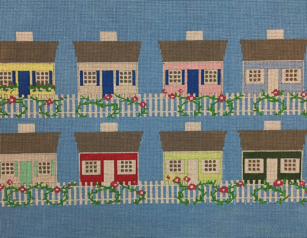 NL15 ROW HOUSES 13′′ x 10′′ 18 Mesh SEA BREEZE BY J&J GRAPHICS