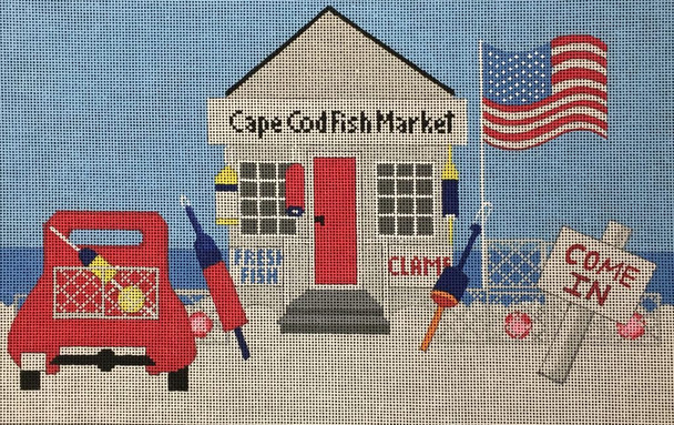 NL59 CAPE COD FISH MARKET 7.5′′ x 12′′ 18 Mesh SEA BREEZE BY J&J GRAPHICS