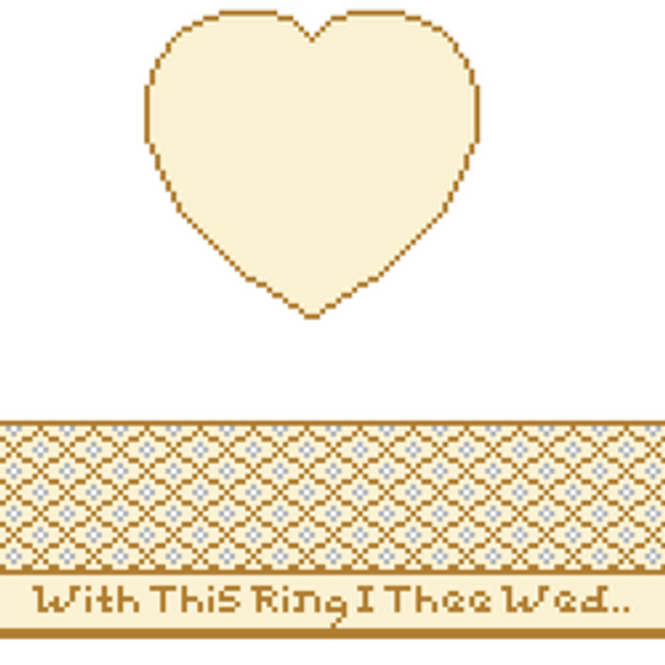 FS-Hrt-10 With This Ring 3" Heart 10" x 7" 18m Funda Scully