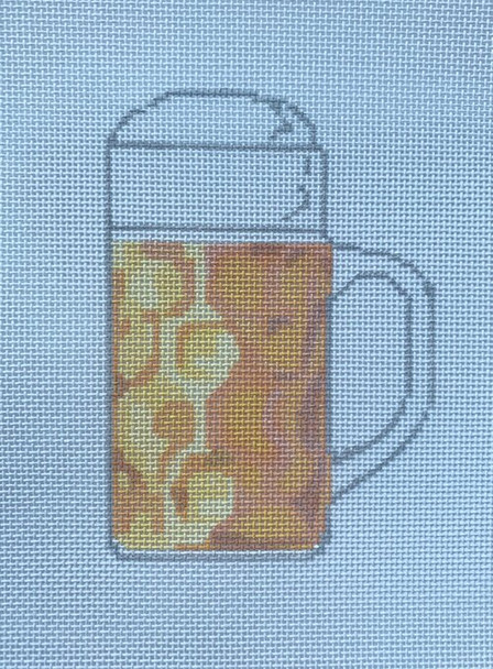 R7 Oktoberfest Beer 3" x 4.5" 18 Mesh Blue Ridge Stitchery