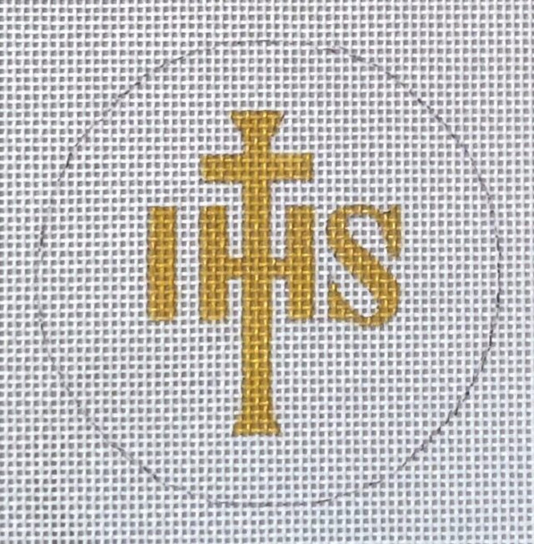 HO3063 IHS CROSS 4 inch round 13 Mesh Raymond Crawford Designs