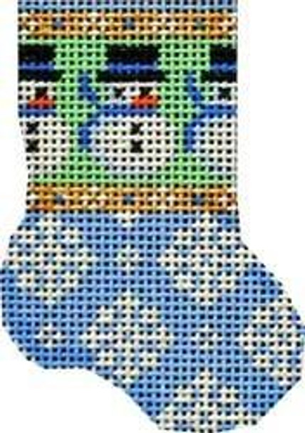 CT-1090B Blue Snowman Micro Sock 1.75x2.75 18 Mesh Associated Talents 