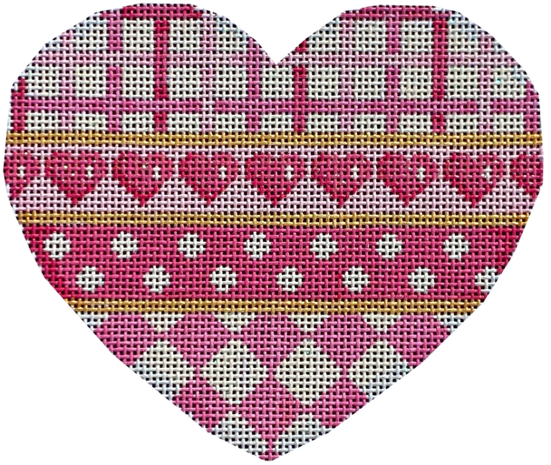 HE-1016 Hor. Patterns Heart Lg. 4.75x4 18 Mesh Associated Talents 