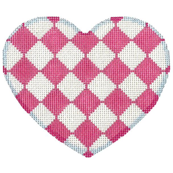 HE-1012P Harlequin Heart/Pink Lg. 4.75x4 18 Mesh Associated Talents 
