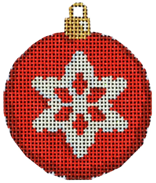 CT-1496R Snowflake Mini Ball/Red 3” x 3.25” 18 Mesh Associated Talents 