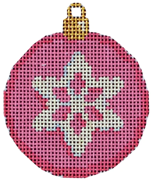 CT-1496P Snowflake Mini Ball/Pink 3” x 3.25” 18 Mesh Associated Talents 