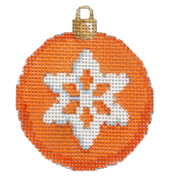 CT-1496O Snowflake Mini Ball/Orange 3” x 3.25”18 Mesh Associated Talents 