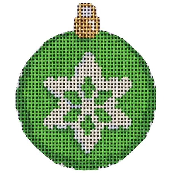 CT-1496G Snowflake Mini Ball/Green 3” x 3.25”18 Mesh Associated Talents 
