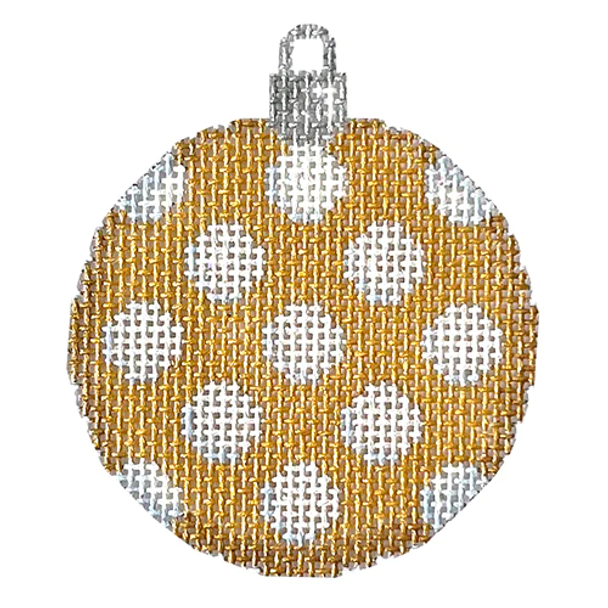 CT-1481WG Coin Dot Mini Ball/Gold & White 3” x 3.25” 18 Mesh Associated Talents 