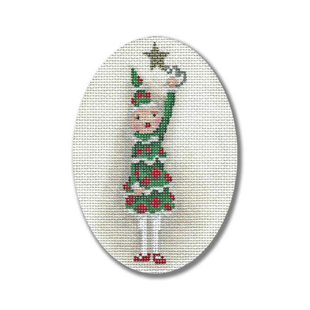 KMH-XO 08 Christmas Tree Polar Girl 3.5x5 18 Mesh Karen & Mary Hammerschmidt