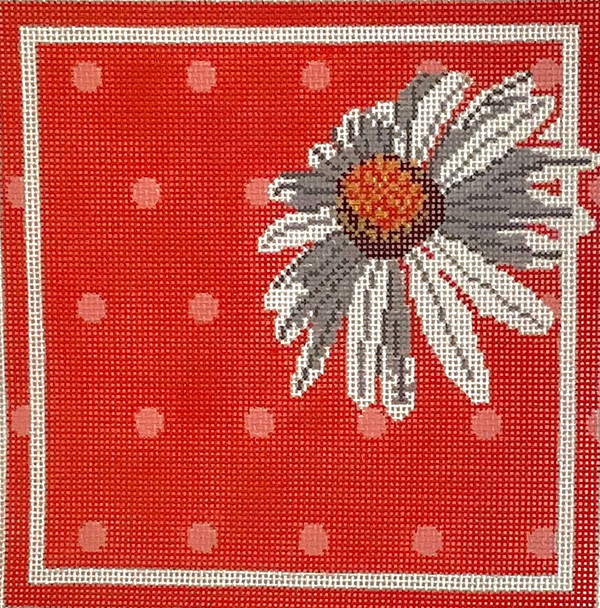 PDG-029 Daisy on Red w/ polka dots 8 x 8 Mesh 13 The Point Of It 