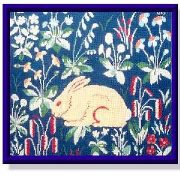 CRS107-13	Medieval Bunny - Blue	15 x 15 13 Mesh DESIGNS BY CATHERINE REURS Quail Run Designs
