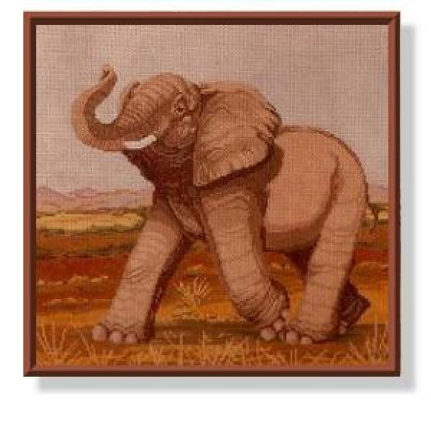 DC82	Elephant 14 x 14	13 Mesh DESIGNS BY DAYAN CAMERON Quail Run Designs