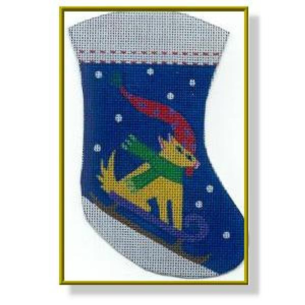 NC121D* Dog Sledding	6" 18 Mesh  DESIGNS BY NANCY COFFELT Quail Run Designs