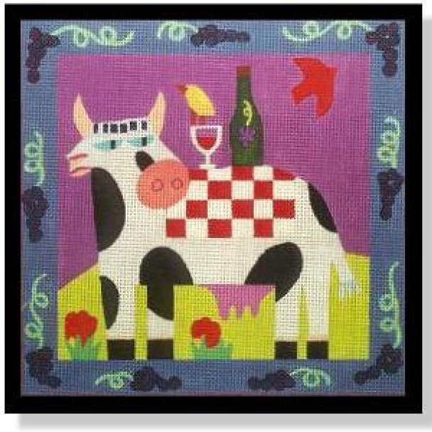 NC153*	Moo Moo Merlot	9 x 9	18 Mesh DESIGNS BY NANCY COFFELT Quail Run Designs