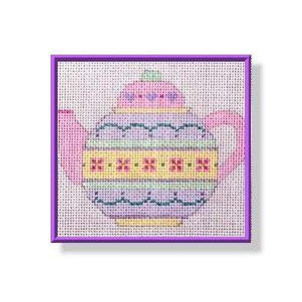 CD261 Teapot Flowers	3.5" 18 Mesh DESIGNS BY CAROL DUPREE Quail Run Designs