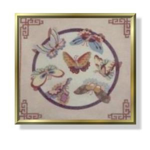 CD250A Oriental Butterflies 12 x 12	18 Mesh DESIGNS BY CAROL DUPREE Quail Run Designs