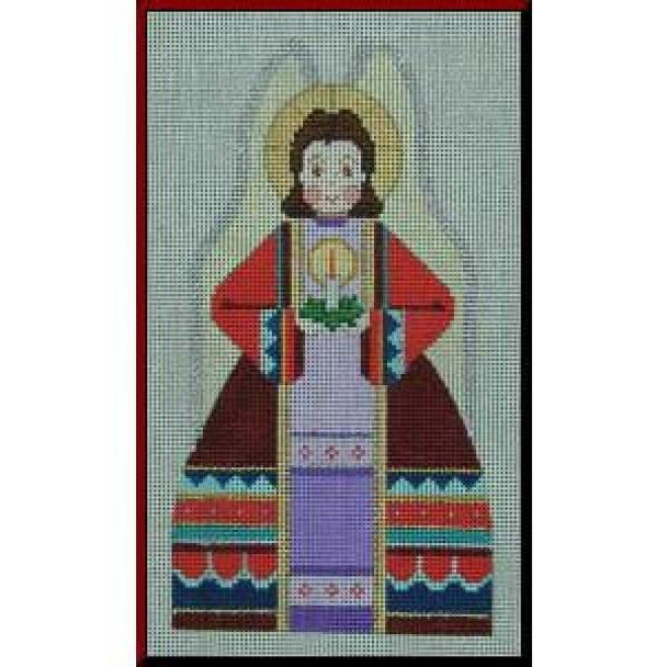 CD883	Standing Angel - candle	7.5"	18 Mesh DESIGNS BY CAROL DUPREE Quail Run Designs