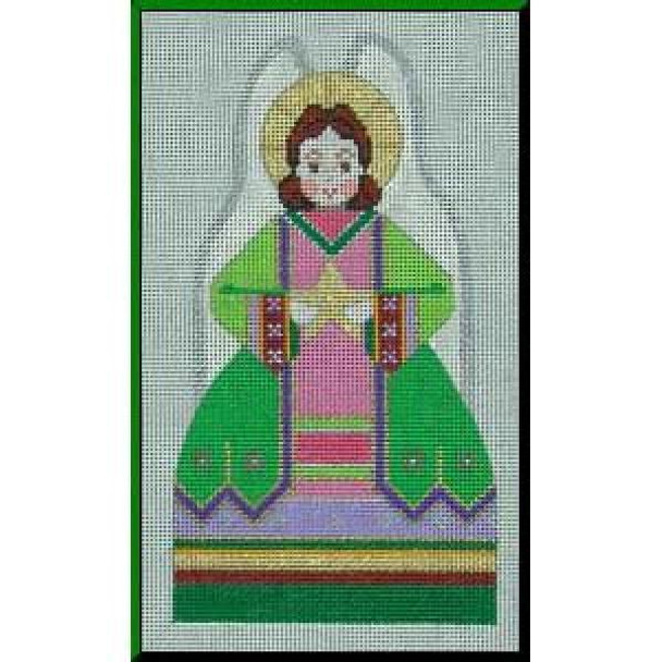 CD887 Standing Angel -star 7.5" 18 Mesh DESIGNS BY CAROL DUPREE Quail Run Designs