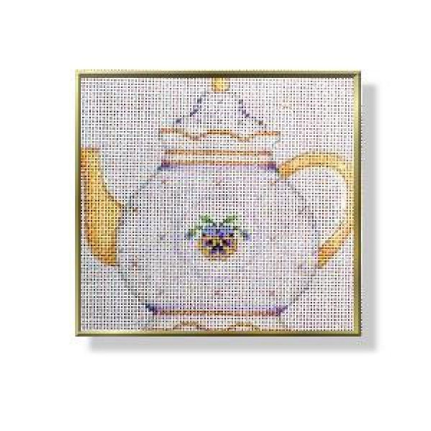 CD270*	Teapot Pansy 3.5"	18 Mesh DESIGNS BY CAROL DUPREE Quail Run Designs