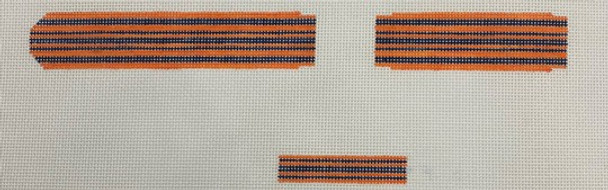 Watch Band WB52 Large 1 pc 6 x 1, 2 pc 4.5 x 1 NAVY/ORANGE STRIPE Point2Pointe