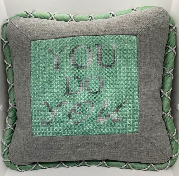 Canvas YDY-01 You do You, 12″ x 12″, 13 Mesh Point2Pointe Canvas Only Shown Finished