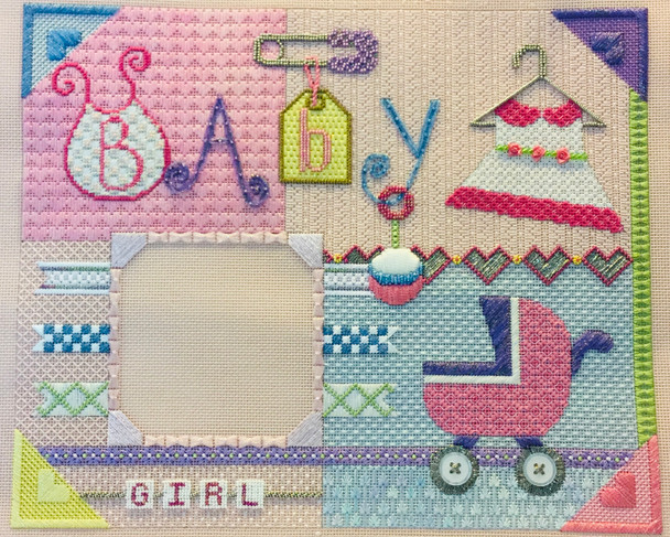 Children:  Baby Girl Scrapbook 10.25” x 12”  18 Mesh Sew Much Fun