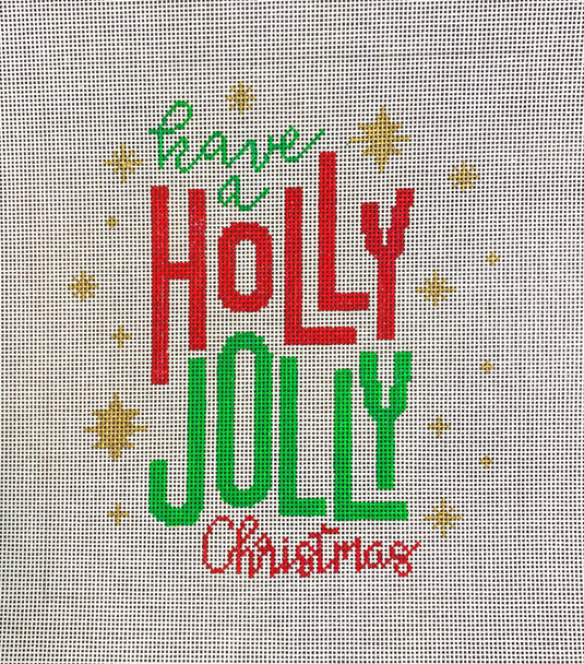 APCH23 have a HOLLY JOLLY Christmas 18 mesh 6x 7 A Poore Girl Paints