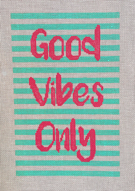 APLS26 Good Vibes Only 18 mesh 5.75x9 A Poore Girl Paints