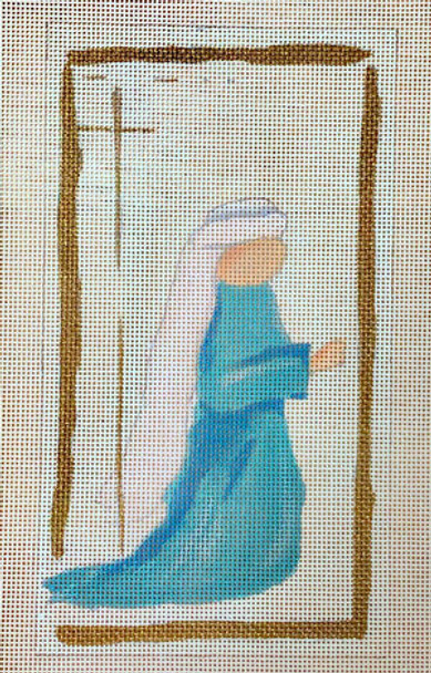 CM-32 Nativity mary 18 mesh 7.5 x 4  Camilla Moss