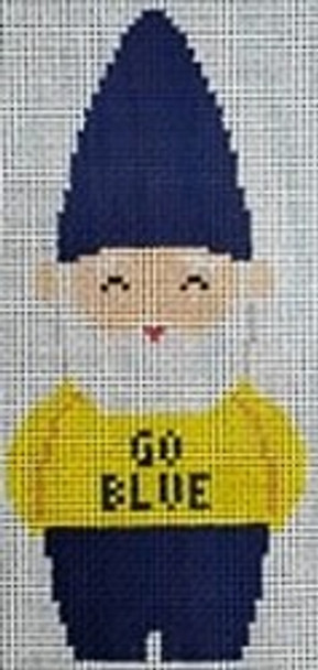 GNOC2 Go Blue Michigan 2.75 x 5 18 Mesh Kristine Kingston Needlepoint Designs