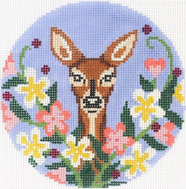 AC056 WILDFLOWER DOE ORNAMENT 4 DIAM  18 Mesh Abigail Cecile