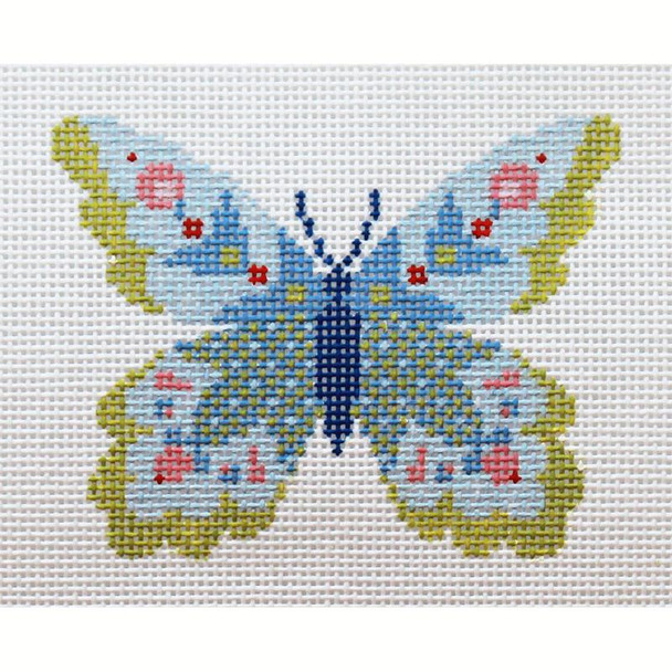 AC110 BLUE BUTTERFLY I Appx 2.5 x 3.25 18 Mesh Abigail Cecile
