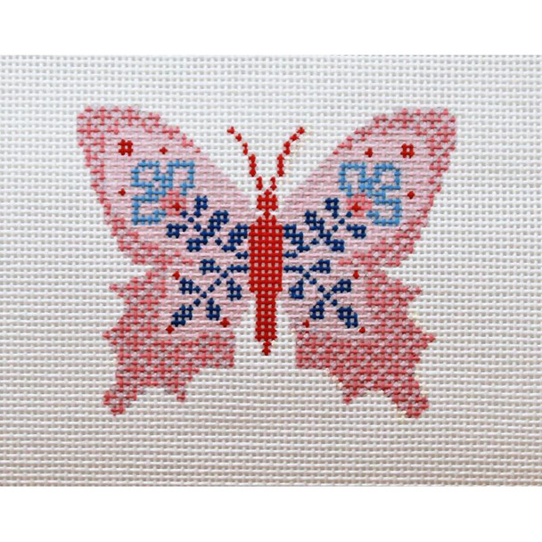 AC114 PINK BUTTERFLY II Appx 2.5 x 3.25  18 Mesh Abigail Cecile