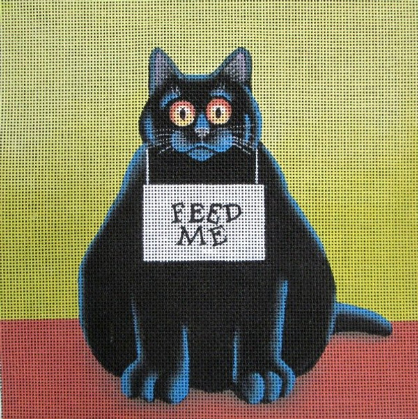 VM1706 Feed Me Cat 10" x 10" 13 Mesh Vicky Mount