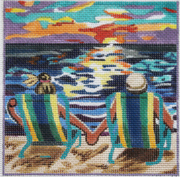 KL1154 EVENING AT THE BEACH 5 X 5 18 Mesh KAMALA
