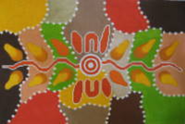Unique New Zealand Designs 70270 Aboriginal Art 2-Ethnic 17 X 11 18 Mes